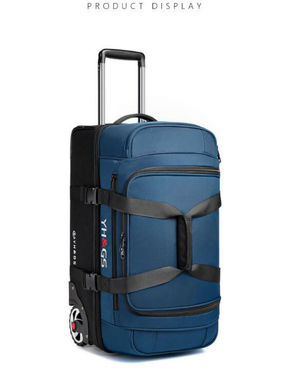 Bolsa de viaje con ruedas para hombre, maleta de mano, equipaje rodante