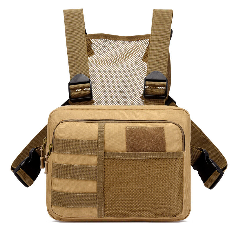 Unisex Tactical Chest Bag Sports Running Personal Vest Aircraft Backpack Trend Oxford Cloth Casual Multi Functional Vest Bag