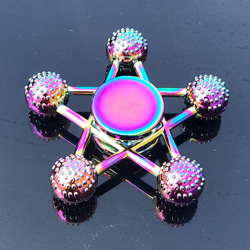 Tęczowe Fidget Spinner metalowy kolorowe spinnery z dużą prędkością zabawki typu Fidget do uśmierzenie lęku stresowych dla dorosłych