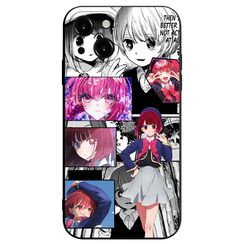 Oshi no Ko Ai Aqua Ruby Phone Case para iPhone, Hoshino, Kana, Arima, Akane, Kurokawa, 14, 13, 12, 11 Pro Max, Mini, XS, X, XR, SE3, 2, 7, 8 Mais