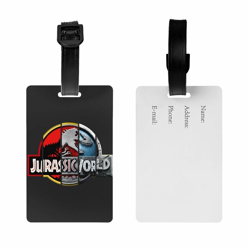 Jurassic World Park Luggage Tags Custom Dinosaur Film Baggage Tags Privacy Cover ID Label