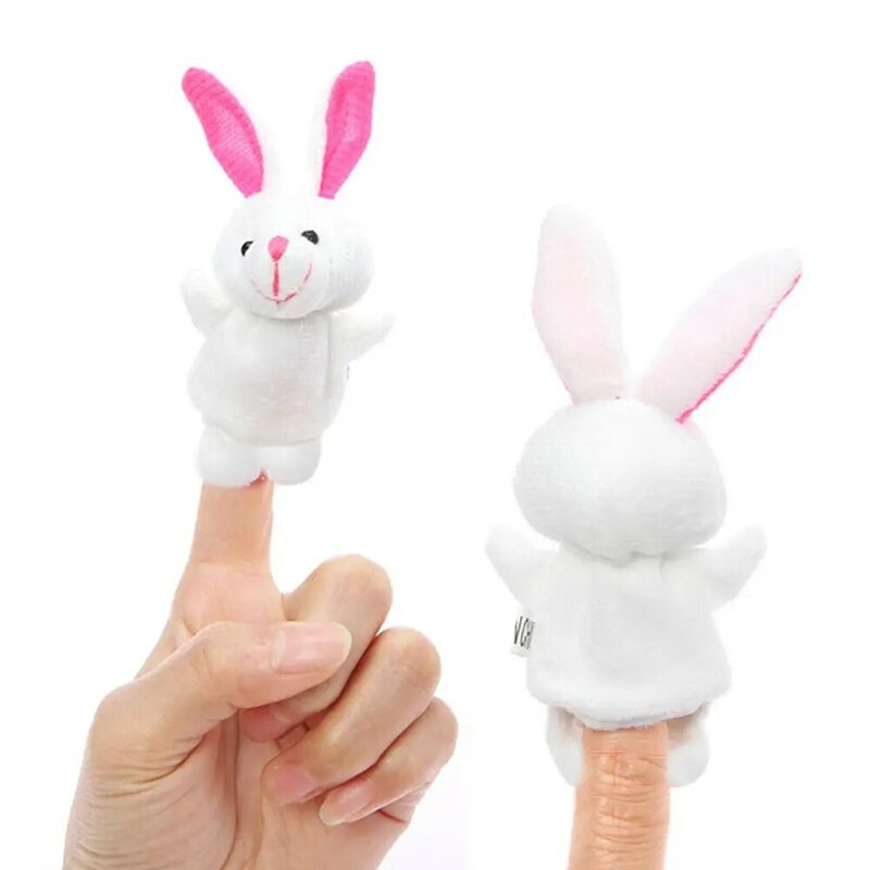 Słodkie 10 sztuk/zestaw zwierząt wypchane dziecko edukacyjne dla dzieci rodzinne lalki na palec pacynka zabawka na palec lalka materiałowa