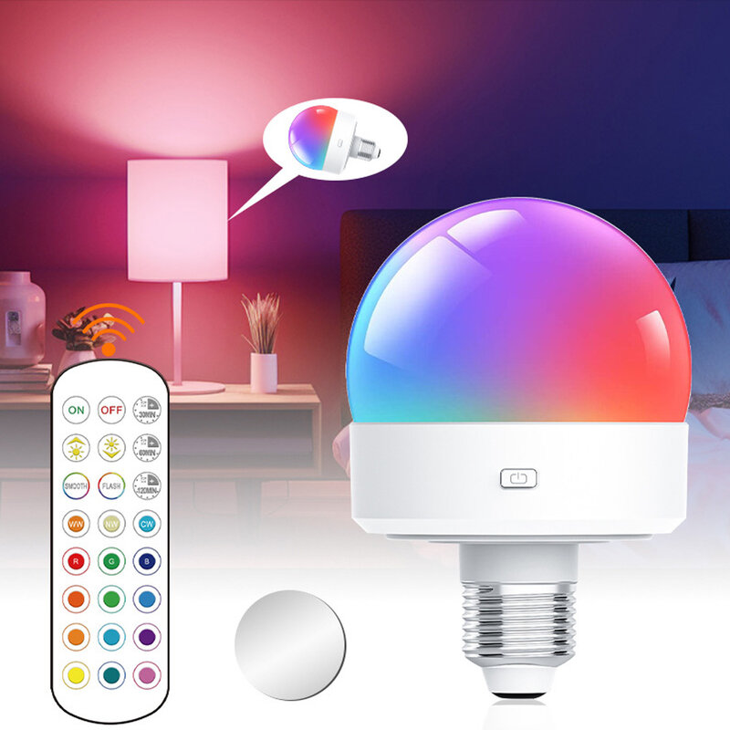 Magnetic light head phantom color remote control timer dimming bedside led light bulb sleep atmosphere night light E26 bulb