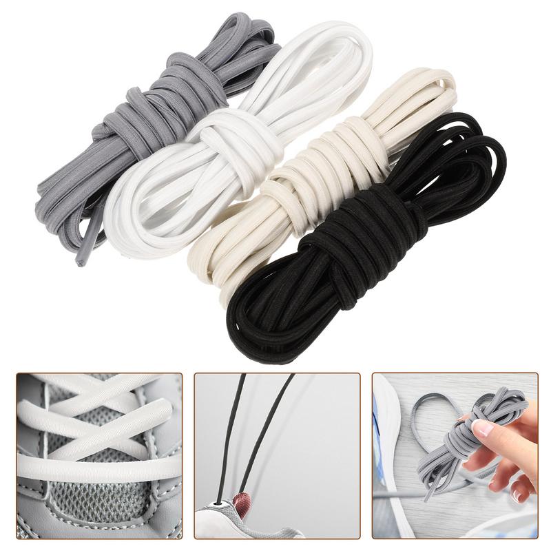 Free Elastic White Shoe Laces Tieless Sneaker for Adults Sneakers Sport Shoes Kids White