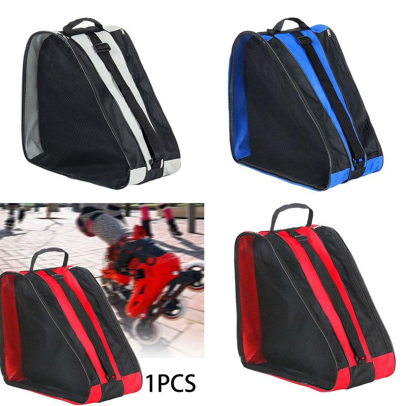 Roller Skate Bag Handbag Carry Case Oxford Cloth Inline Skate Bag Mesh Pockets Ice Skate Bag for Girls Women Kids Children Adult