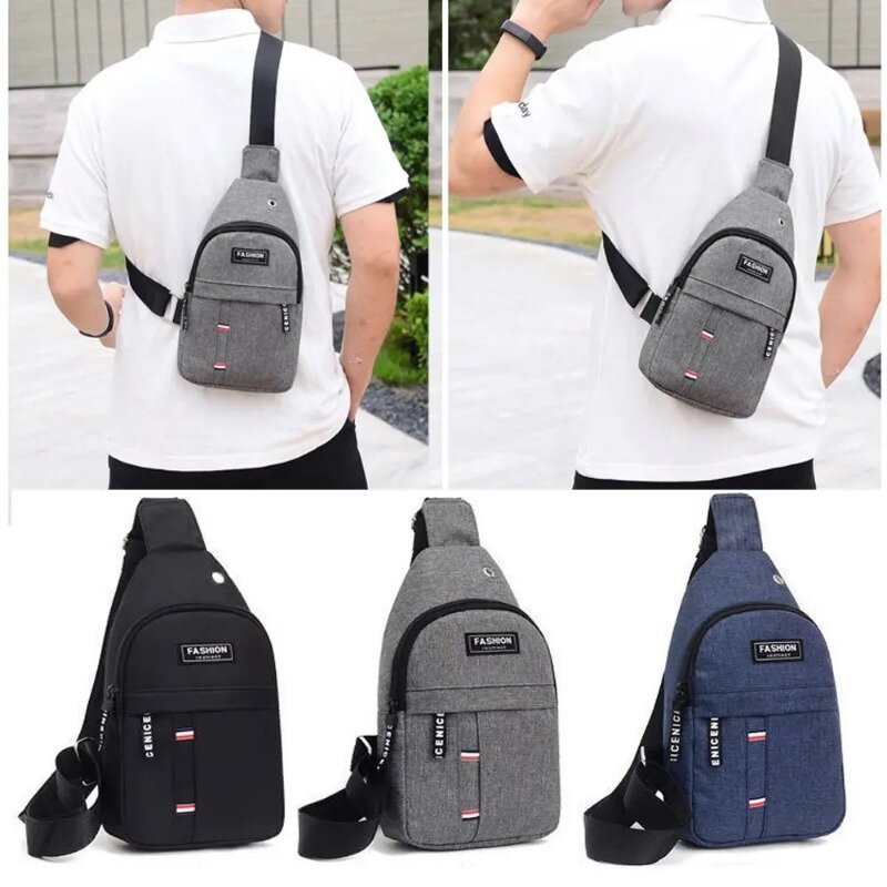 Mens Chest Bag New Fashion Style Casual Sports Shoulder Crossbody Bag Cross Body Chest Bag for Men