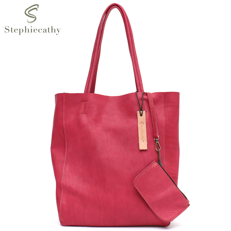 SC-grande bolsa de couro para mulheres, bolsas de laptop, bolsas de trabalho, minimalistas, casuais, grandes hobo, bolsa de compras, feminina