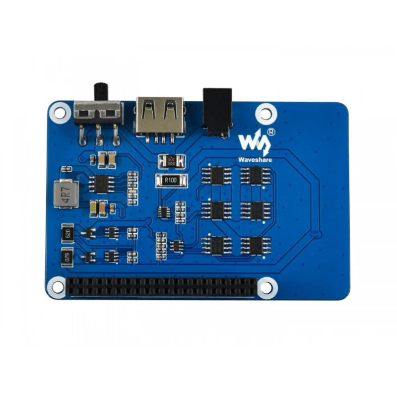 Waveshare-fuente de alimentación ininterrumpida UPS HAT para Raspberry Pi, salida de potencia estable de 5V, las baterías 18650 no están incluidas
