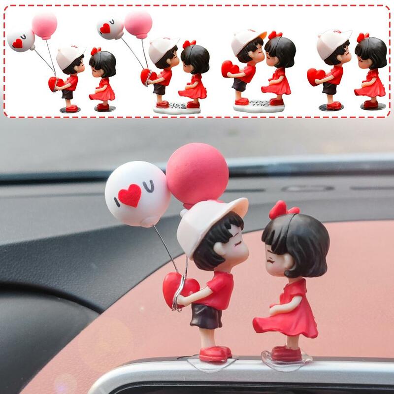 Lovely Cartoon Couples Action Figure, Air Freshener, Decoração do Painel, Acessórios do carro, Presentes, W9A8