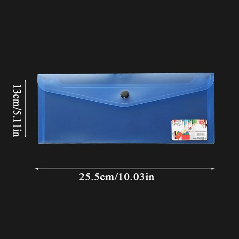 플라스틱 파일 가방 세트, A6 투명 봉투 폴더, 문서 보관 가방, 다채로운 학생 종이 포장 가방, 파일 폴더, 1PC