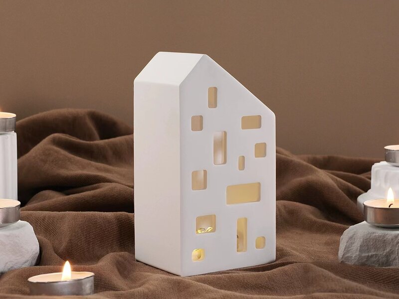 Church House Candle Holder Ornaments Silicone Mold DIY Cement Gypsum Clay Pouring Epoxy Resin Mold Home Decoration Ornaments