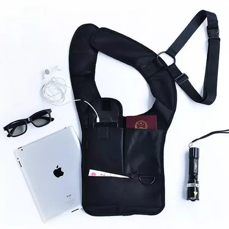 남성용 보안 홀스터 스트랩 배낭 겨드랑이 어깨 겨드랑이 가방, 휴대폰 파우치, 도난 방지 허리 가방