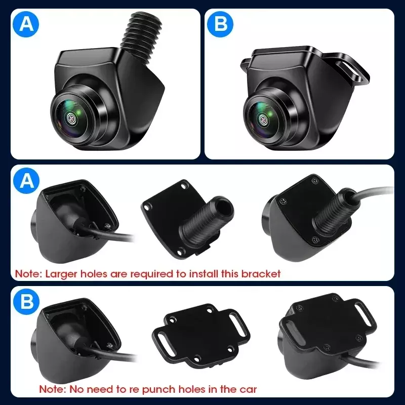 Srnubi-cámara de visión trasera para coche, lente de estacionamiento de respaldo Universal, ojo de pez, visión nocturna sin perforación, AHD, 170 P, CVBS, NTSC, PAL, 1080 grados