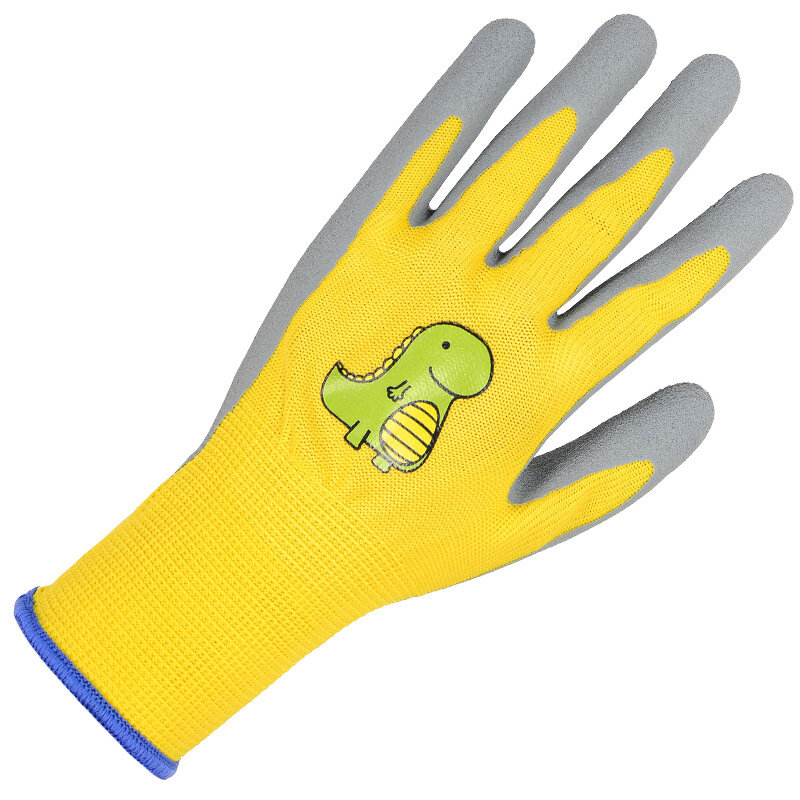 Guantes de jardinería duraderos e impermeables para niños, manoplas de trabajo para jardín, antideslizantes, de seguridad, para patio, suministros de jardín portátiles