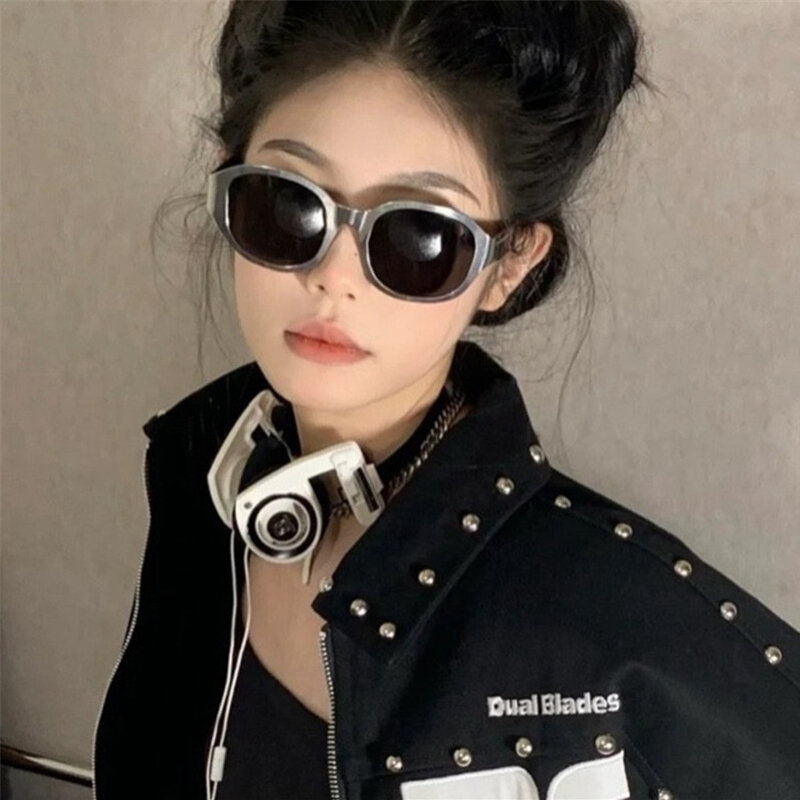 Корейские Солнцезащитные очки в стиле хип-хоп, женские уличные солнцезащитные очки, пылезащитные ветрозащитные очки для верховой езды UV400, солнцезащитные очки