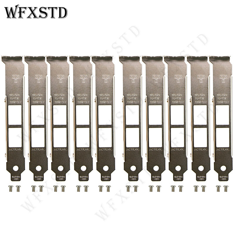 10pcs Full Height Baffle Profile Bracket For Intel X540-T2 X550-T2 E10G42BT 10G Network Card Support Board