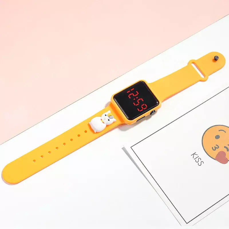 Часы детские цифровые водонепроницаемые, спортивные Мультяшные, с браслетом