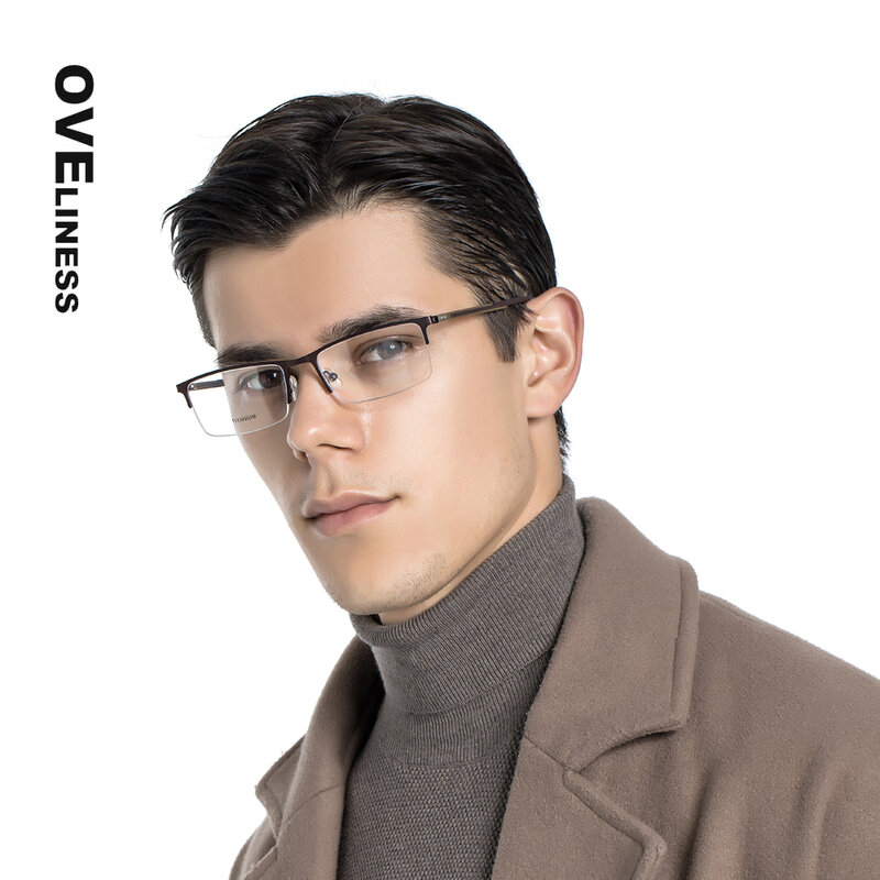 Мужские ультралегкие очки для близорукости квадратной формы, мужские очки без винтов, оптическая оправа