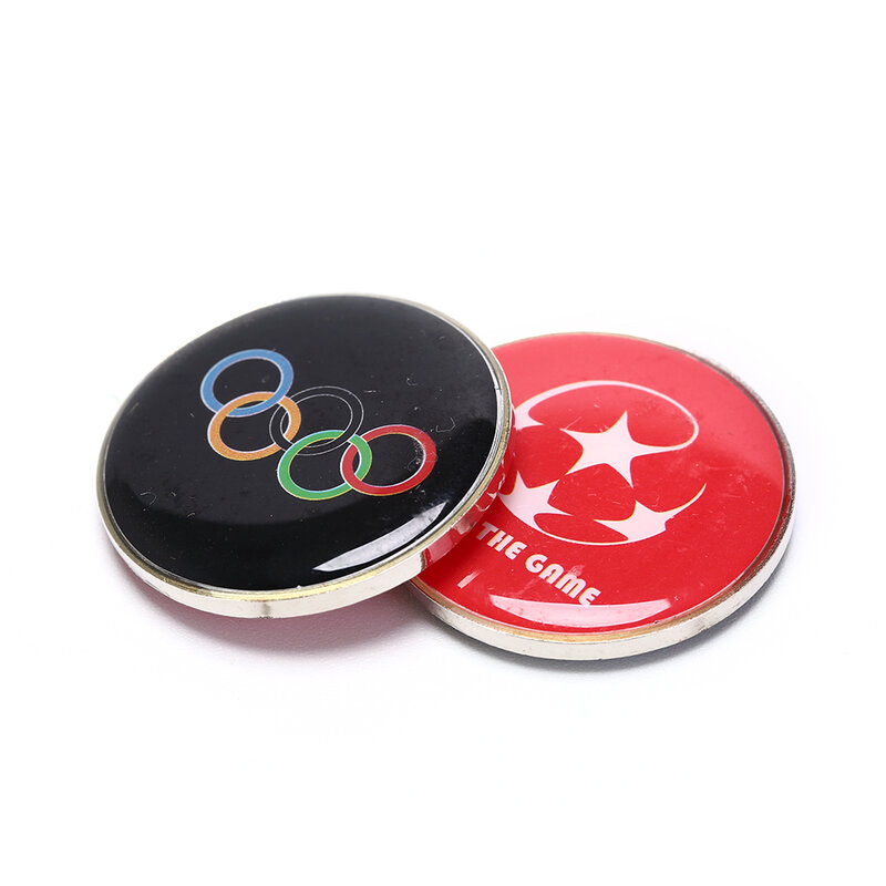 1PC For Table Tennis Football Matches Sports Toss Referee Side Coins  PVC Soccer Football  Pick Edge Finder Coin