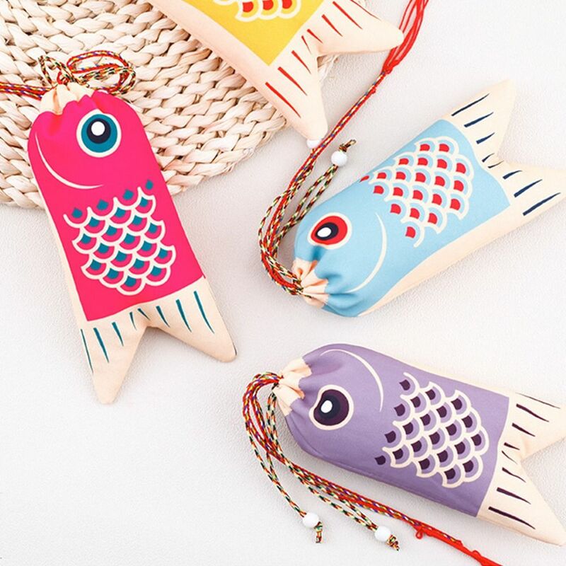 Koi Carp Blessing Bag Japanese Style Sachet Ethnic Style Jewelry Bags Coin Purse Hanfu Decoration Brocade Lucky Pouch