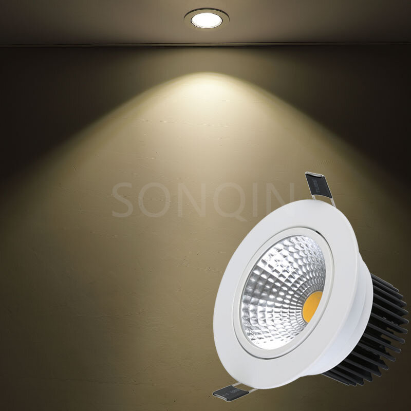 Downlight LED branco frio para cozinha, lâmpadas de teto embutidas, luzes spot, armários de sala de estar, 5W, 7W, 9W, 12W, 20W, 85-265V, 1Pc
