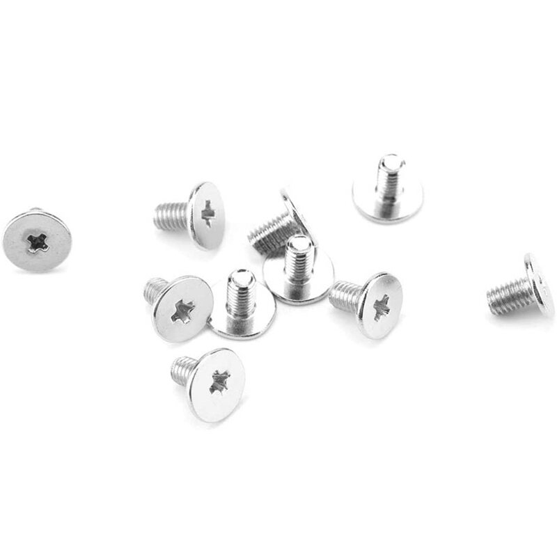 10 Rivets With Ring, Silver Brass Round Head Screw Set For Art And Leather Crafts Diy