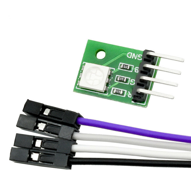 Kit de módulo de diodos LED RGB SMD 5050 para Arduino, tablero de ruptura a todo Color, cables de puente Dupont, Cable electrónico 5V MCU DIY