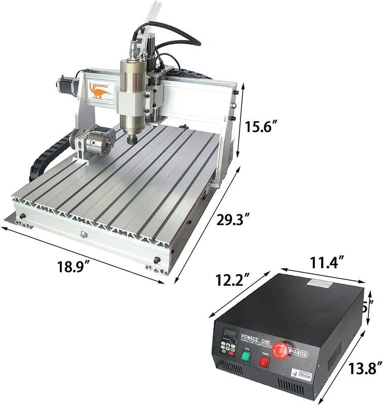 CNC 라우터 조각 밀링 머신 세트, 핸드 휠 및 4 회전 축 포함, 4 축 USB Mach3, 6040 s-80, 110V, 220V