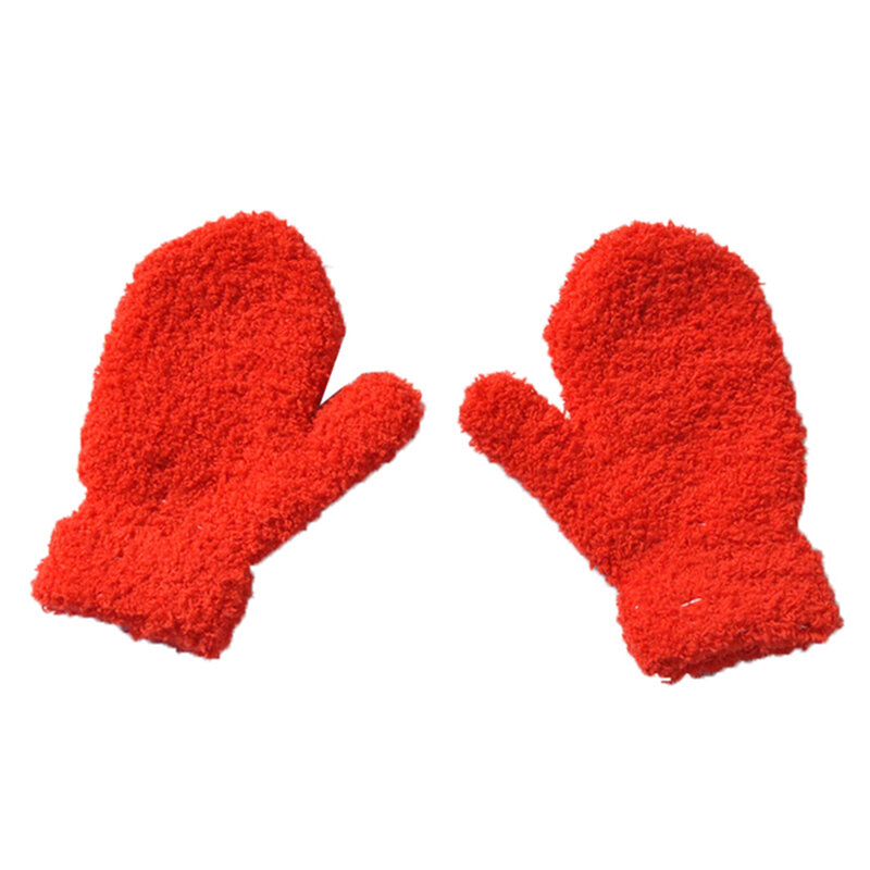 赤ちゃん用の厚くて暖かいベルベットの手袋,1〜4歳の子供用のフリースグローブ,冬用