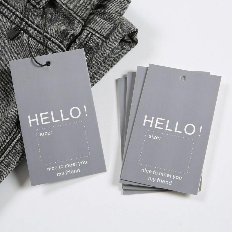 Produk kustom 、 China Label pakaian tag pakaian desain gantung kustom untuk pakaian