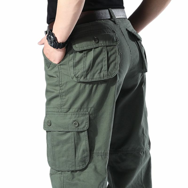 Casual Pants Men's Fashion Loose Straight Wide Leg Pants Men Streetwear Hip-hop Pocket Cargo Pants Mens Trousers 2023 W55