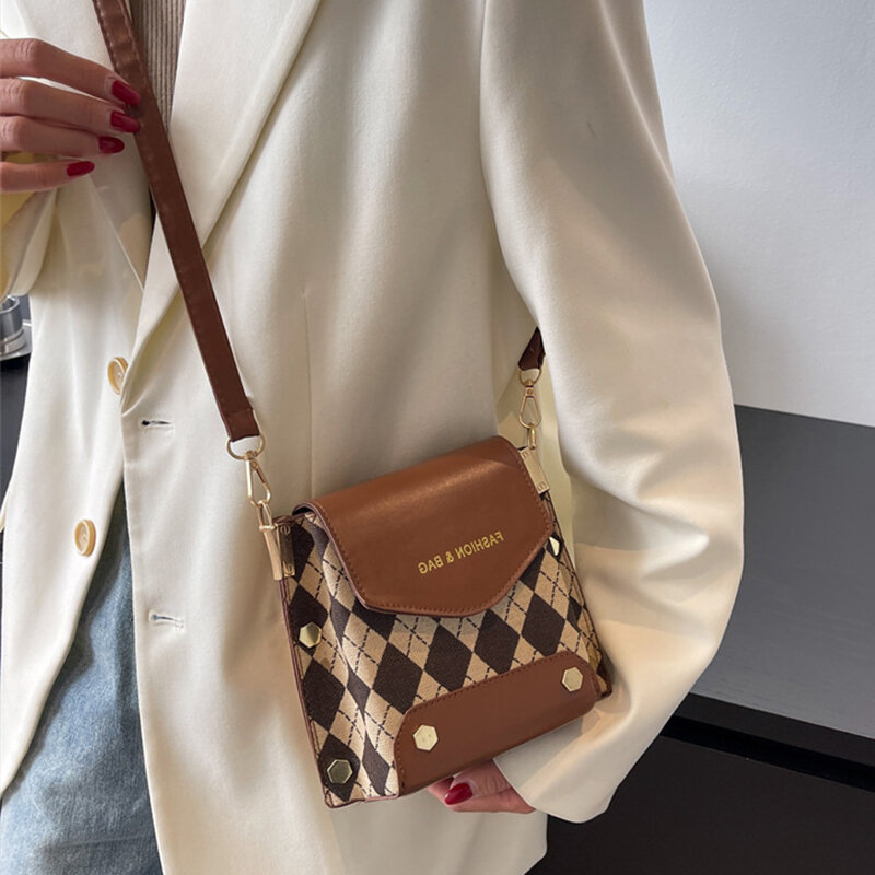 Borse a tracolla da donna di Design di marca INS borse a tracolla Casual di moda borsa in stile coreano per borsa in pelle PU retrò da donna