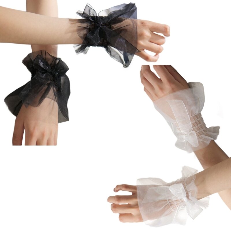 Feen-Handgelenkmanschetten neuen Stil, abnehmbares, elegantes Armband, ausgestelltes Tüll-Rüschen-Pullover-Armband mit