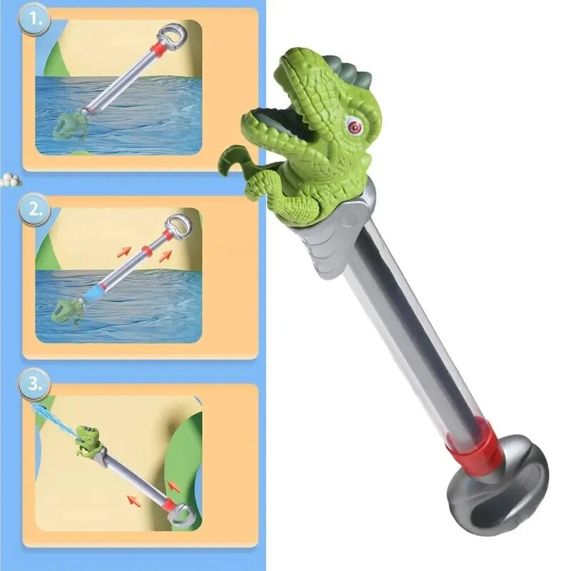 Dinosaur Spray Water Toys Cute Dragon Shaped Plastic Beach Toys Portable Pull-Out Water Blaster Children