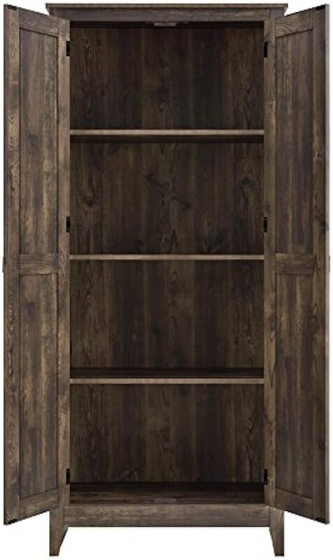 Floor Cabinet, Kitchen Freestanding Storage Organizer, Large Side Cabinet with Doors Adjustable Shelves for Living Room Entryway