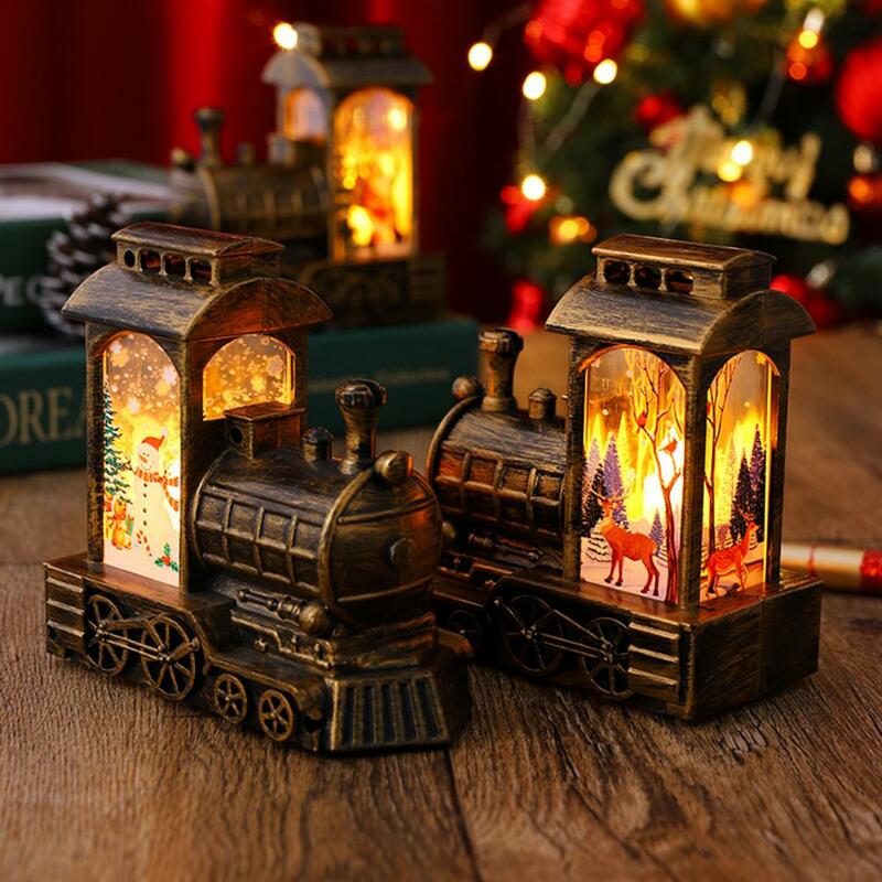 Luz festiva navideña de muñeco de nieve, luz nocturna Vintage, decoración festiva con pilas para Navidad