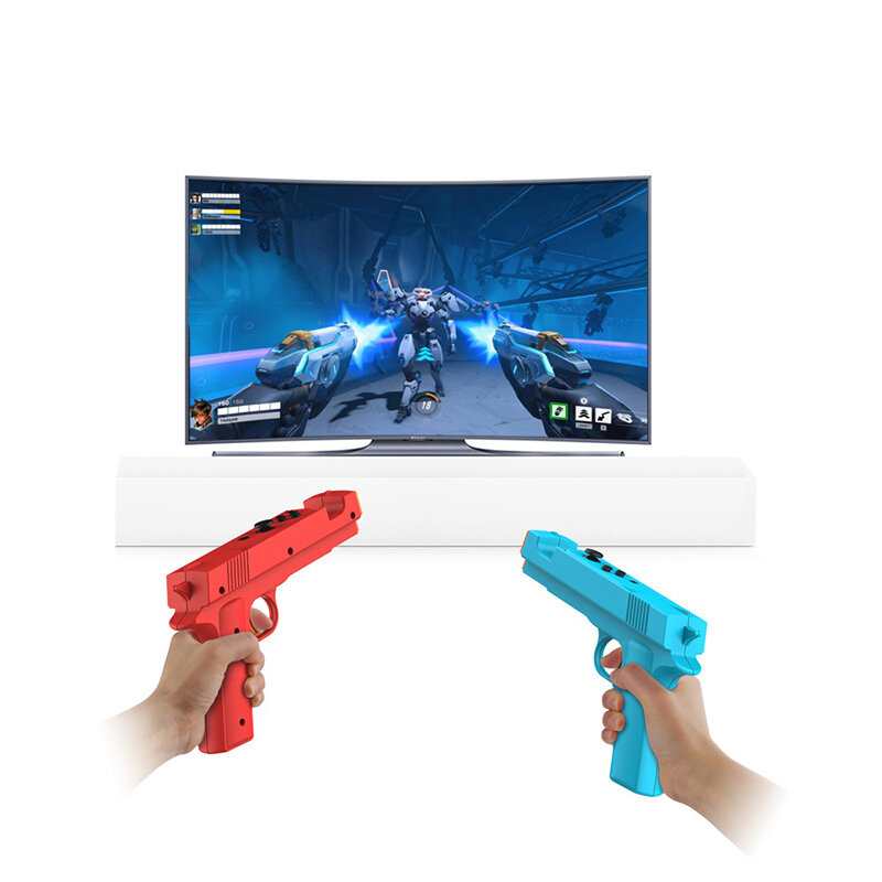 Game Gun Shape Handgrip For Nintendo Switch N-S/N-S OLED Accessories Easy install Enhance Parent-child interaction experience