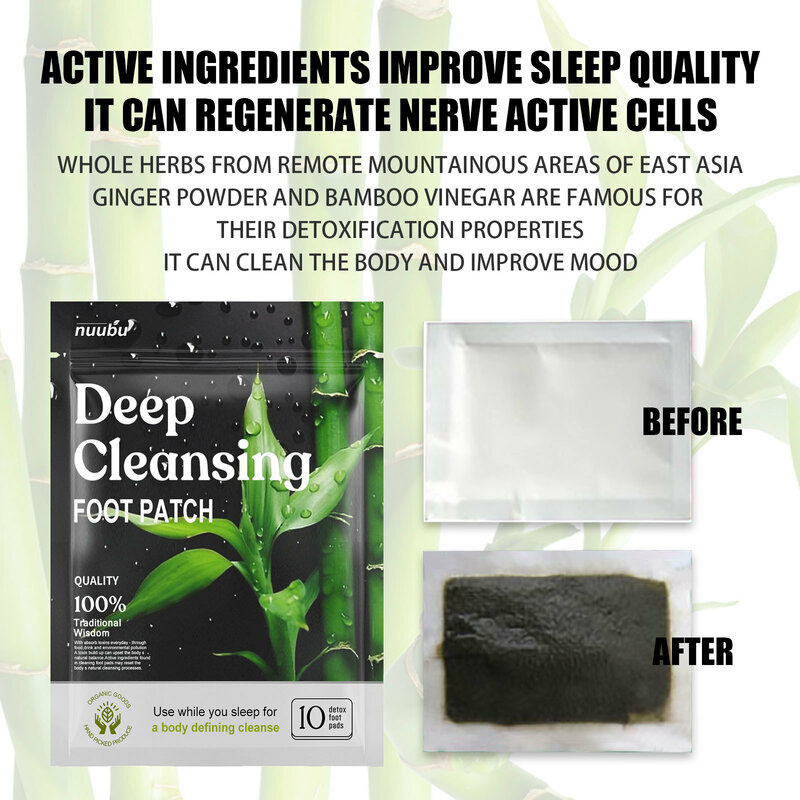 Detox Foot Patches Stress Relief Feet Deep Sleep Detox Sticker Foot Skin Toxins Detoxification Cleaning Body Care Natural Pad