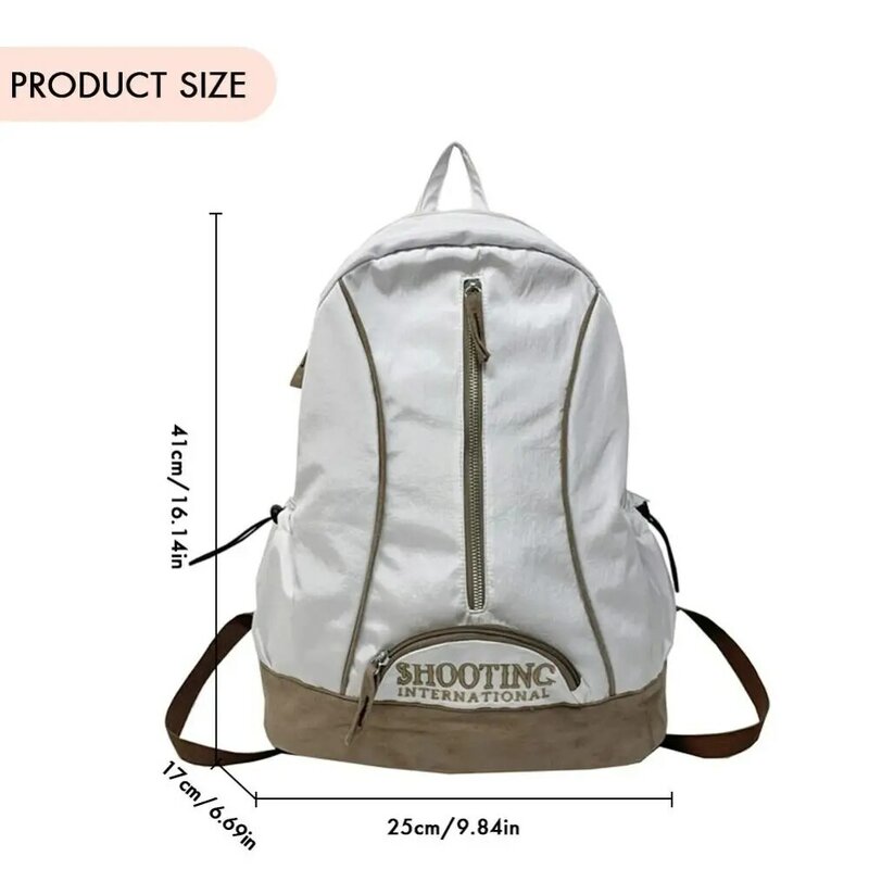 Вместительный эстетический рюкзак, повседневный нейлоновый водонепроницаемый рюкзак, школьные сумки