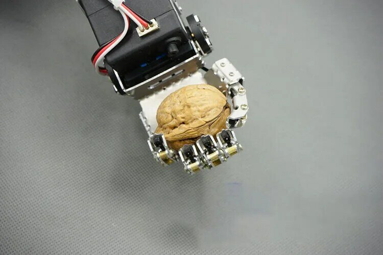 Mini brazo de Robot humanoide biónico de mano, cinco dedos, garra de talón para manipulador de Metal, pinza de brazo inteligente, accesorios de bricolaje