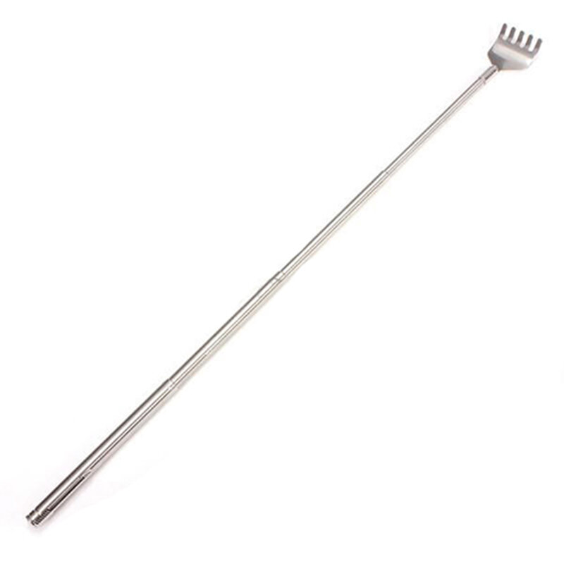 1pcs Stainless Steel Telescopic Back Scratcher Telescopic Pen Clip Portable Back Scratcher Itch Massage Tool