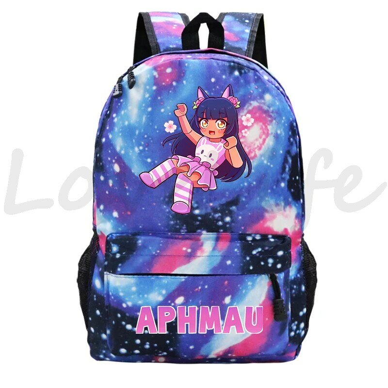 Mochila ligera con estampado Aphmau para niños y niñas en edad preescolar, mochilas escolares de dibujos animados, bolsas de gran capacidad, bolsa de libros de viaje
