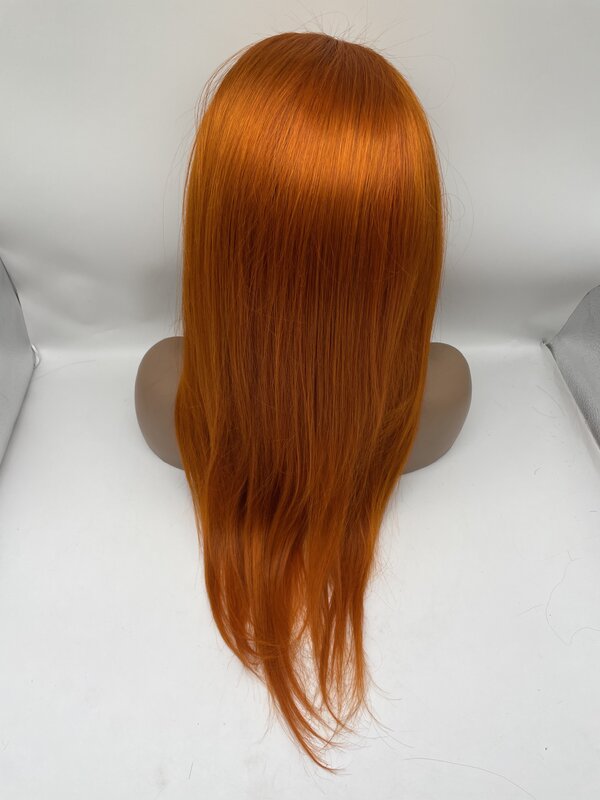 N.L.W-Peluca de cabello humano liso de 13x4 para mujer, postizo de encaje frontal, corte Bob corto, 20 pulgadas, 350 de densidad, n. ° 180%