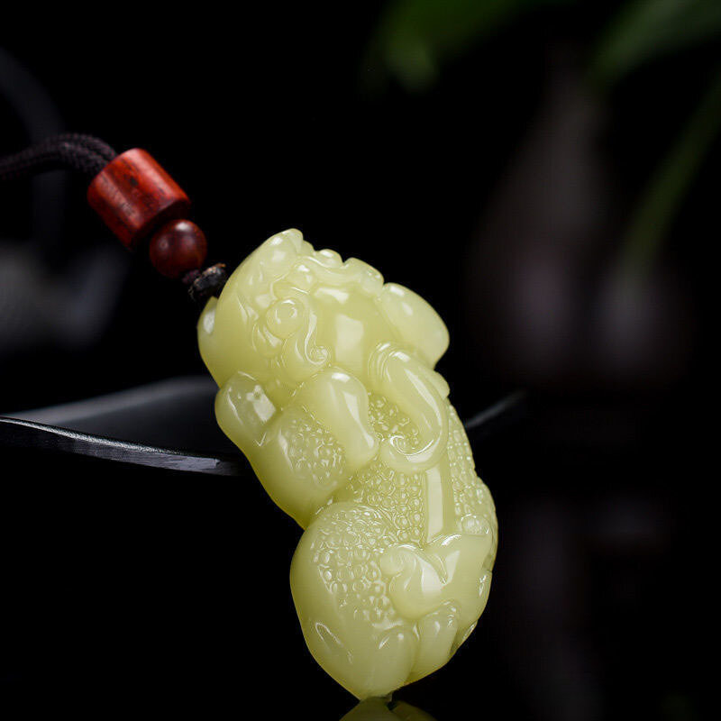 Huangkou Pixiu pingente para homens e mulheres, material elegante, pingente de jade versátil