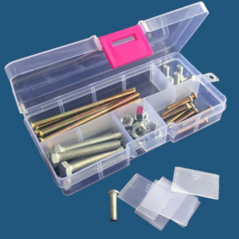 Caja de almacenamiento de plástico con compartimento de 10 rejillas, organizador de joyas con ranura desmontable, organizador de exhibición de Joyas