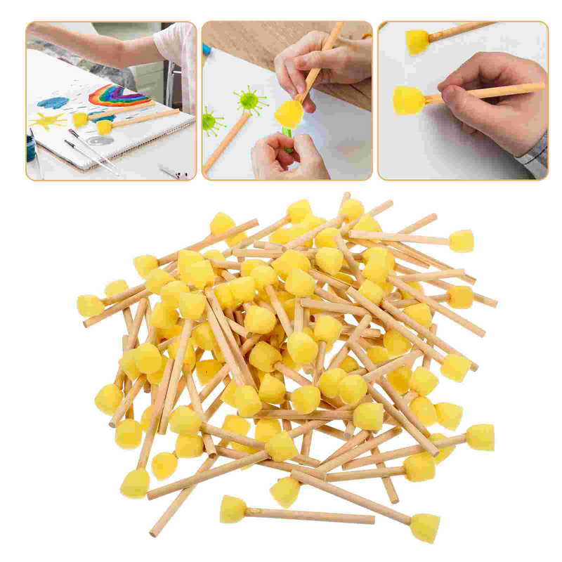 Diy Painting Brushes Round Brushes Painting Sponge Brushes For Painting Paint Sponges for School Kids  Home