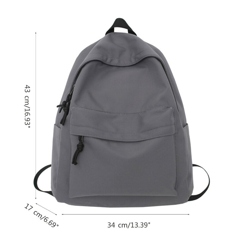 Mochila de viaje simple y elegante de gran capacidad para mujeres y hombres, mochila escolar de nailon, mochila para ordenador