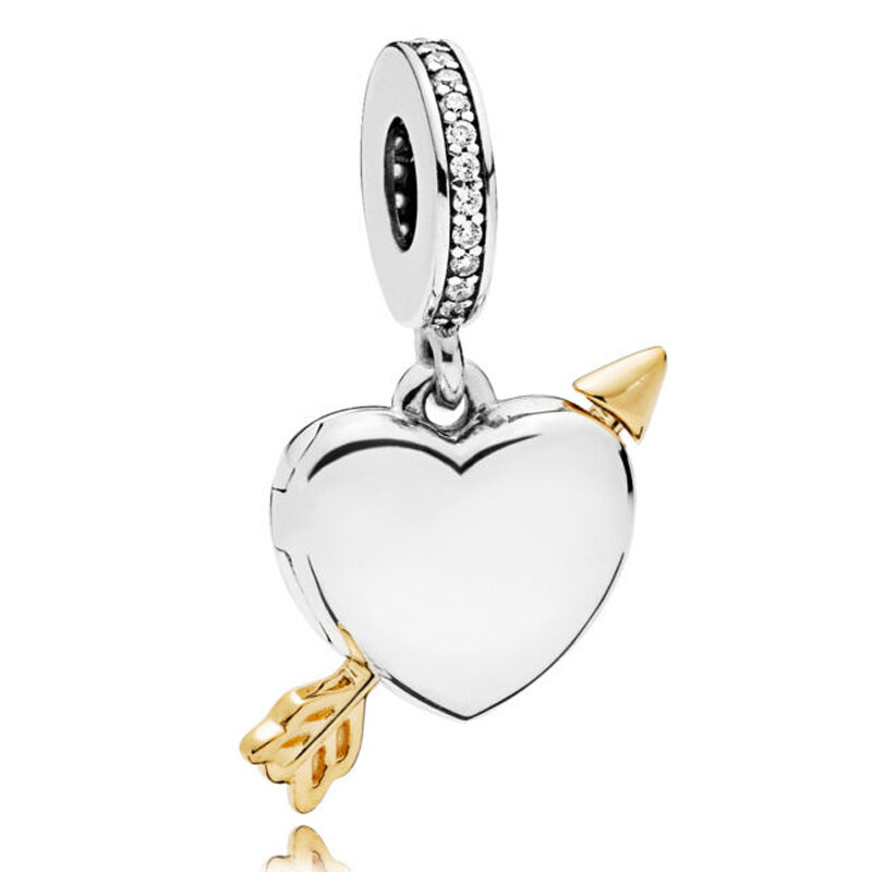 New 925 Sterling Silver Charm Arrow of Love Signature Hearts Highlights Balloons Pendant Bead Fit Bracelet DIY Jewelry
