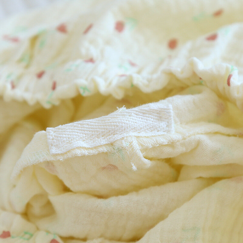 Pantalones de pijama japoneses para mujer, pantalón de crepé 2024 de algodón, holgado, para el hogar, primavera y verano, 100%
