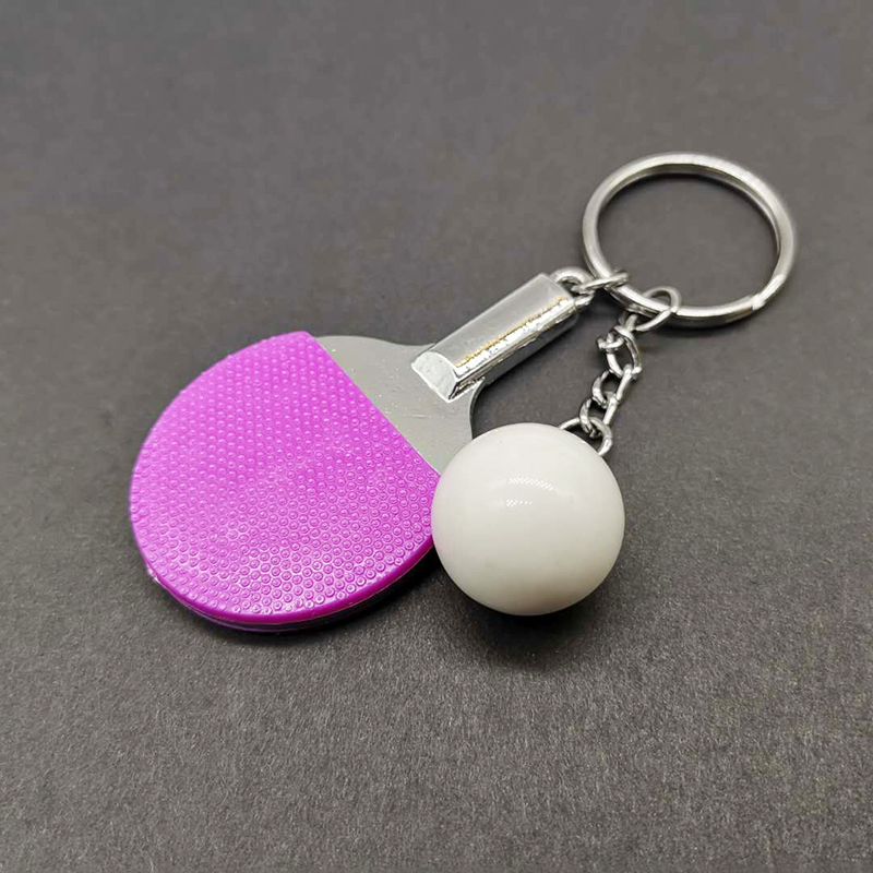 LLavero de raqueta de Ping Pong para fanáticos de los deportes, accesorios de adorno de regalo, 7 colores lindos, recuerdo de bola de tenis de mesa